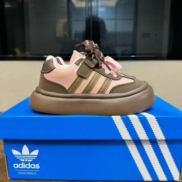 Adidas Black Brown Platform Sole Three-Stripe Side Panel Lifestyle Sneakers 20