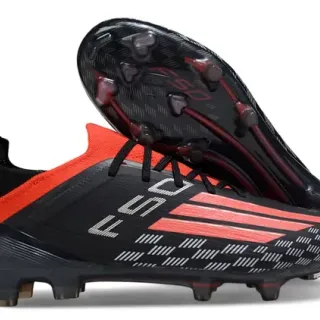 Adidas أسود أحمر منخفض القطع طبقة علوية اصطناعية مسامير FG مصبوبة أرضية صلبة أحذية كرة القدم