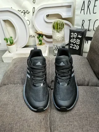 Adidas Black White Mesh Upper Three Stripes Lifestyle Sneakers 10