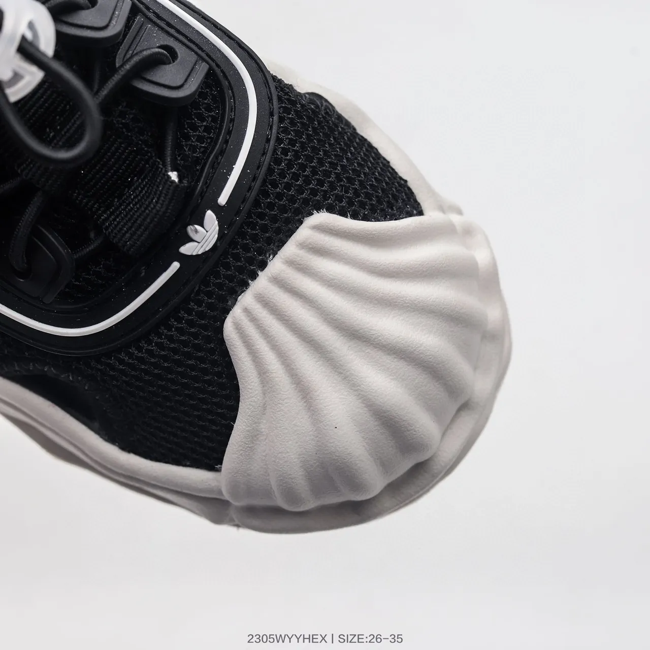Adidas Black White Open-Toe Mesh Upper Casual Sandals 3