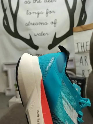 Adidas Bleu Rouge Maille Ingénierie Partie Supérieure Trois Rayures Marque Chaussures de Course 3