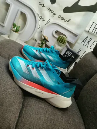 Adidas Bleu Rouge Maille Ingénierie Partie Supérieure Trois Rayures Marque Chaussures de Course 7