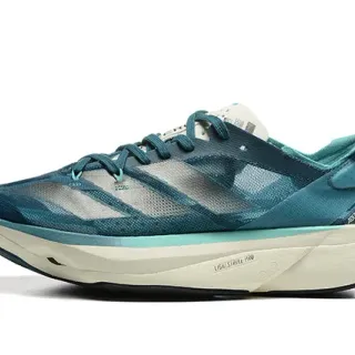 Adidas नीला चांदी इंजीनियर जाली ऊपरी तीन स्ट्राइप ओवरले रनिंग जूते