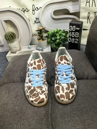 Adidas بني أزرق مطبوع حيواني علوي أربطة خفيفة أسلوب حياة أحذية رياضية 10
