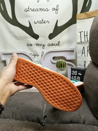 Adidas Campus أخضر وأبيض أحذية رياضية أسلوب حياة 4
