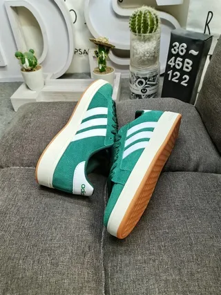 Adidas Campus أخضر وأبيض أحذية رياضية أسلوب حياة 6