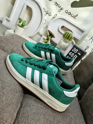 Adidas Campus أخضر وأبيض أحذية رياضية أسلوب حياة 7