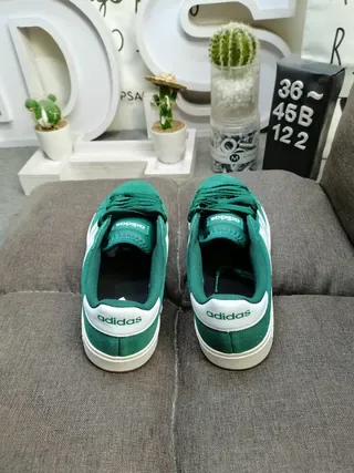 Adidas Campus أخضر وأبيض أحذية رياضية أسلوب حياة 8