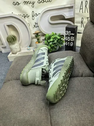 Adidas Climacool हरा काला सांस लेने योग्य मेश अपर छिद्रित स्ट्राइप ओवरले लाइफस्टाइल स्नीकर 6