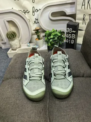 Adidas Climacool हरा काला सांस लेने योग्य मेश अपर छिद्रित स्ट्राइप ओवरले लाइफस्टाइल स्नीकर 10