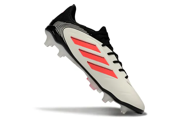 Adidas Copa White Black Smooth Synthetic Upper Curved Collar Firm-Ground Soccer Shoes 2