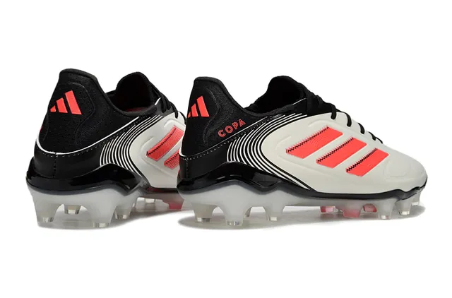 Adidas Copa White Black Smooth Synthetic Upper Curved Collar Firm-Ground Soccer Shoes 5