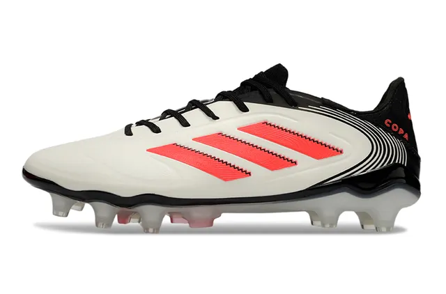 Adidas Copa White Black Smooth Synthetic Upper Curved Collar Firm-Ground Soccer Shoes 7