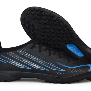 Adidas F50 Negro Azul Bajo Corte Sintético Superior Zapatos de Fútbol Indoor