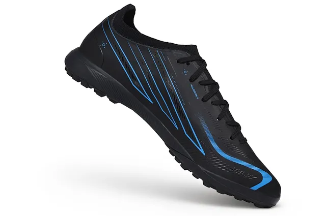 Adidas F50 أسود أزرق منخفض القطع عالي اصطناعي أحذية كرة قدم داخلية 2