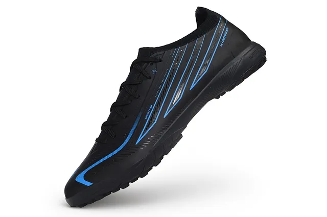 Adidas F50 أسود أزرق منخفض القطع عالي اصطناعي أحذية كرة قدم داخلية 5