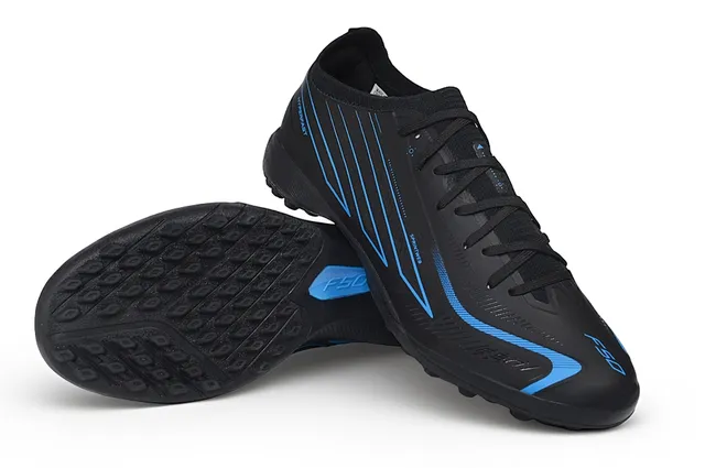 Adidas F50 أسود أزرق منخفض القطع عالي اصطناعي أحذية كرة قدم داخلية 6