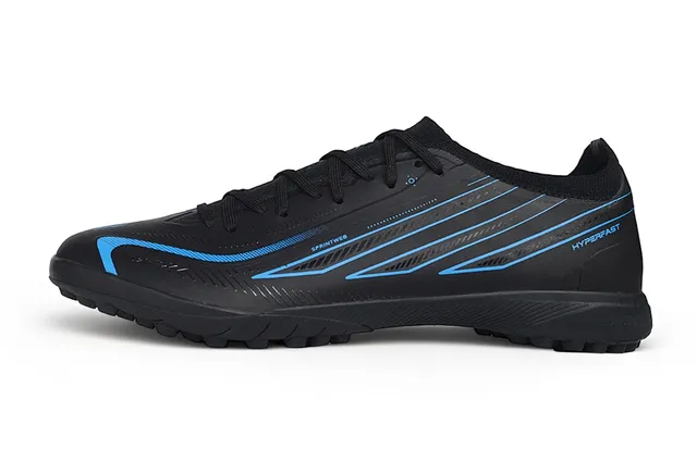Adidas F50 أسود أزرق منخفض القطع عالي اصطناعي أحذية كرة قدم داخلية 7