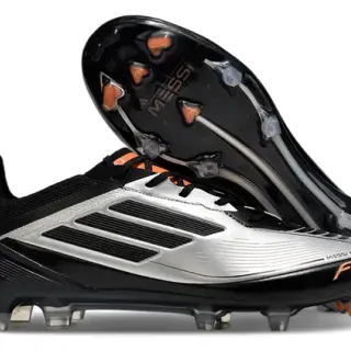 Adidas F50 Messi Black Silver Orange Firm-Ground Soccer Shoes