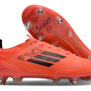 Adidas F50 Zapatillas de fútbol Naranja y Negro para terreno firme