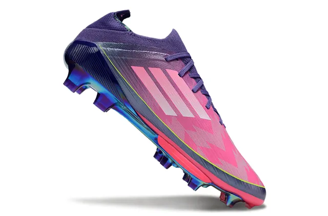 Adidas F50 বেগুনি গোলাপি লো-কাট সক-ফিট আপার ফার্ম-গ্রাউন্ড সকার শু 2