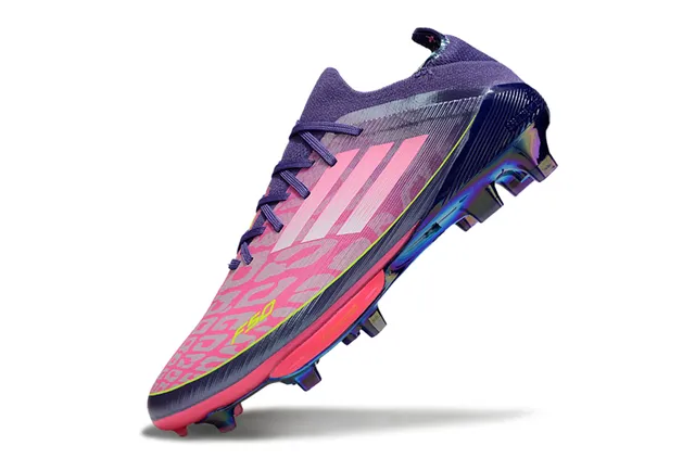 Adidas F50 বেগুনি গোলাপি লো-কাট সক-ফিট আপার ফার্ম-গ্রাউন্ড সকার শু 3