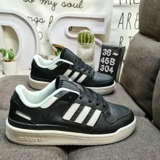 Adidas Forum Low أسود أبيض نمط حياة سنيكر