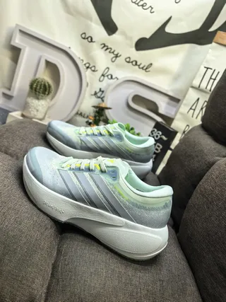 Adidas Zapatillas de Running con Upper de Tejido Gris Verde Gradiente 7