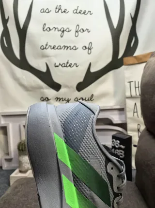 Adidas Chaussures Lifestyle Gris Vert Mesh Rayures Trois 3