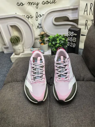 Adidas Gris Rose Léger Upper Maille-Synthétique Mousse Sculptée Épaissie Semelle du Milieu Sneakers Lifestyle 10