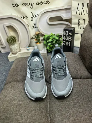 Adidas Gray White Engineered Mesh Upper Sculpted Midsole Lifestyle Sneakers 10