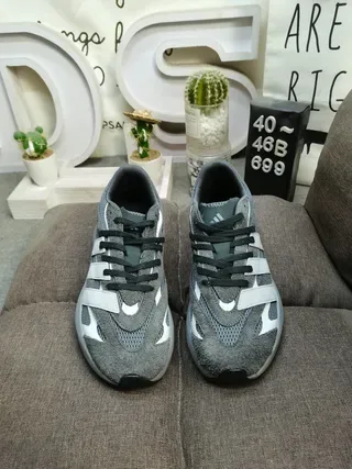 Adidas Gray White Mesh-and-Synthetic Upper Three-Stripe Side Panel Lifestyle Sneakers 10