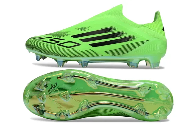 Adidas हरा काला सॉक फिट अपर मोल्डेड कोनिकल स्टड्स फर्म ग्राउंड फुटबॉल जूते 6