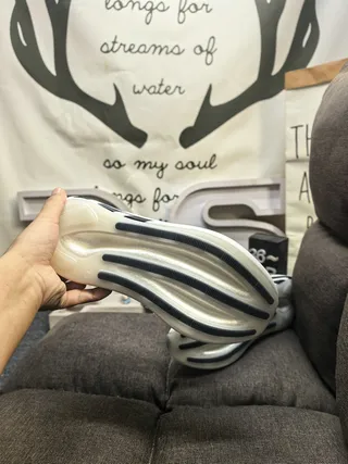Adidas Hyperboost Slip-On أزرق أسود أبيض حذاء أسلوب حياة رياضي 4