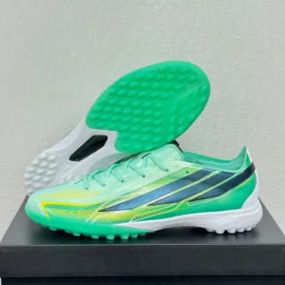 Adidas Hyperfast أخضر نعناع أصفر ليمون أحذية كرة القدم للعشب الاصطناعي