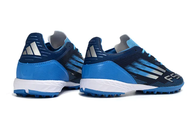 Adidas Azul Marino Bajo Superior Sintético Gráficos Dinámicos Línea de Velocidad Césped Artificial Zapatos de Fútbol 9