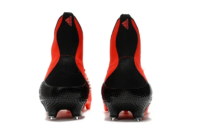 Adidas Orange Black Padrão de escala texturizado Alto tornozelo Superfície firme Sapatos de futebol 4