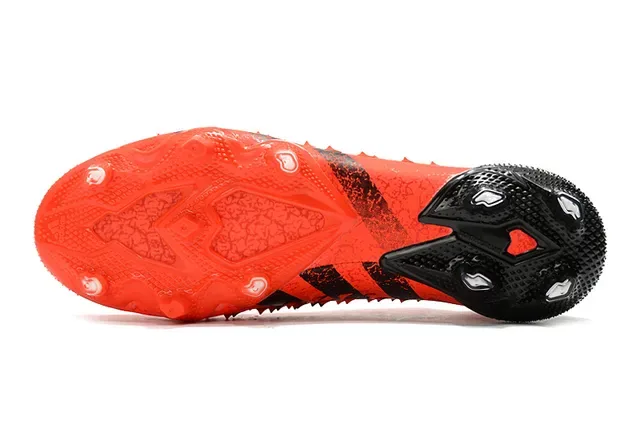 Adidas Orange Black Padrão de escala texturizado Alto tornozelo Superfície firme Sapatos de futebol 6