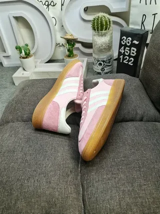 Adidas Zapatillas Lifestyle con Corduroy Superior de Ante Rosa y Blanco 6