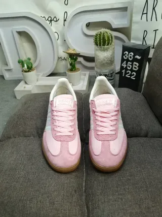 Adidas Zapatillas Lifestyle con Corduroy Superior de Ante Rosa y Blanco 10