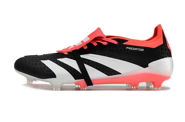 Adidas Predator Preto Rosa Sem Cadarço Fecho de Alça Textura de Ninho de Abelha Superior Campo Firme Sapatos de Futebol 7