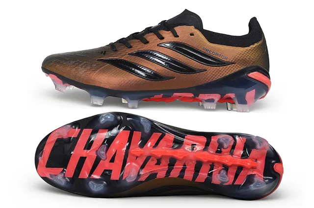 Adidas Predator 棕红金属青铜鞋面 黑色三条纹 钉入式足球鞋 6