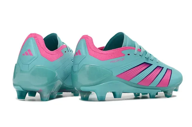 Adidas Predator Turquoise et Rose Chaussures de Football pour Terrain Firme 5