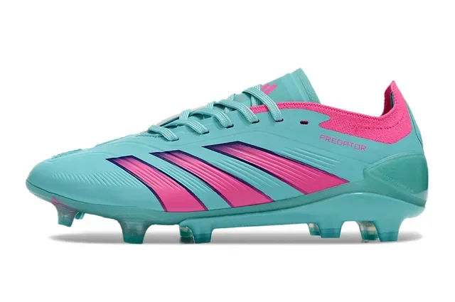 Adidas Predator Turquoise et Rose Chaussures de Football pour Terrain Firme 7