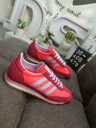 Adidas Red Silver Low-Top Three-Stripe Side Panel Lifestyle Sneakers 9
