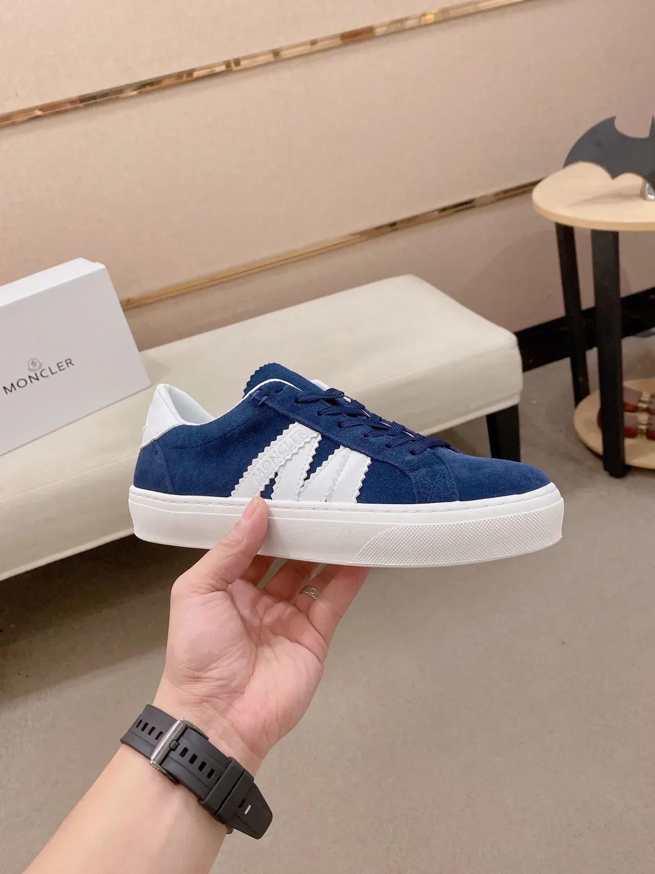 Adidas Samba Navy e Branco Camurça Tênis Lifestyle 5