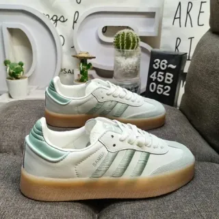 Adidas Samba أبيض وأخضر نعناع أحذية رياضية أسلوب حياة