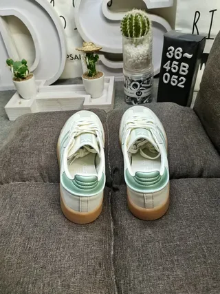 Adidas Samba أبيض وأخضر نعناع أحذية رياضية أسلوب حياة 9
