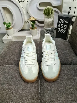 Adidas Samba أبيض وأخضر نعناع أحذية رياضية أسلوب حياة 11