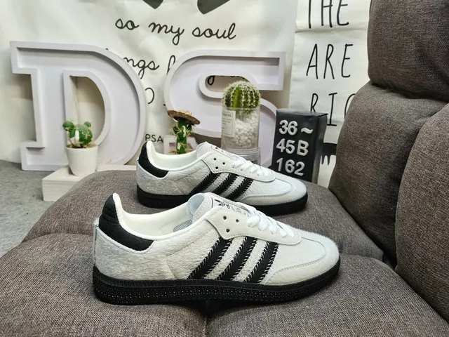 Adidas Samba White and Silver Glitter Lifestyle Sneakers 11